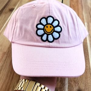 Peace, Love & Vibes Baseball Cap, OS, Pink